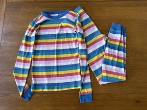 Hanna Andersson Pajama Set 160 Size 14-16 Rainbow stripes - Picture 1 of 5