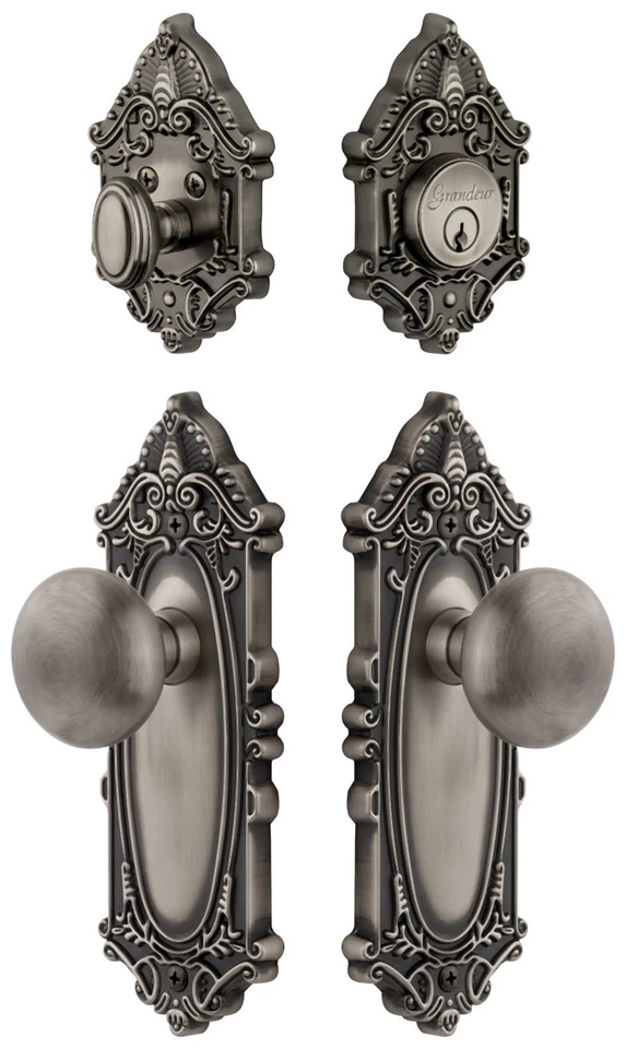 Grandeur GVCFAV_SP_ESET_238 Grande Victoriano Latón Sólido Individual - Gris Foto 1 de 1