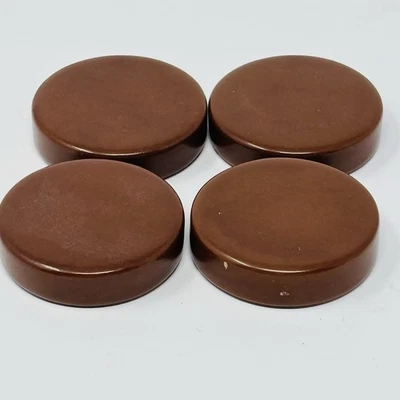 4 Backgammon Brown 1.5"  Chips Replacement Pieces Vintage - Image 1 of 3