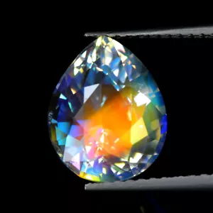 3.75Ct Pear _ Fabulous Top Grade Untreated Faceted Rainbow Moonstone - Picture 1 of 3