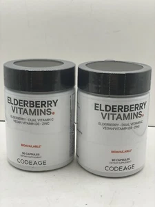 2x Codeage  Elderberry Vitamins, 90 Capsules Each Container  2 Containers- New - Picture 1 of 6