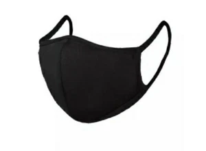3 Adult Black Daily Protection Unisex Reusable Mask - Picture 1 of 6