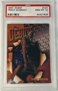 1997 Topps Finest - Tracy McGrady #107 - PSA 10 - Rookie RC - Picture 1 of 2