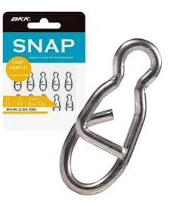 SNAP MOSCHETTONE BKK FAST SNAP-41 ACCIAO SPINNING EGING SGANCIO RAPIDO - Photo 1/2