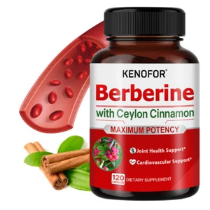 Berbérine avec ceylan cannelle, support de santé conjoint 600mg 30-120 capsules - Imagen 1 de 12