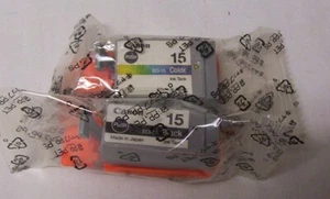 2 x Canon 15 black, colour (BCI-15) for Pixma iP90, iP90v, i70, i80 - Bild 1 von 1