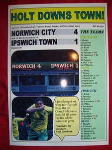 Norwich City 4 Ipswich Town 1 - 2010 - stampa ricordo - Foto 1 di 1
