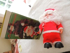Vintage WALKING SANTA CLAUS Musical Toy w/Box  Height 10 1/2" - Picture 1 of 12