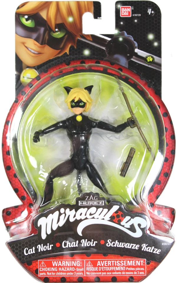 Miraculous: Tales of Ladybug & Cat Noir ~ FIGURA DE ACCIÓN CAT NOIR 5.5" ~ Bandai Foto 1 de 1