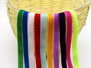 10 Meter 10mm(3/8") Velvet Ribbon Gift Bow Wedding Craft 10 Color - Picture 1 of 5