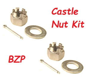 Kit de tuercas de castillo fino métrico BZP paso M16 x 1,5 (x2) - Imagen 1 de 1