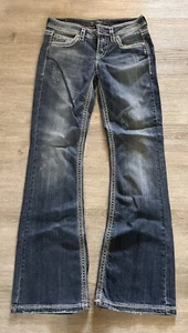 Silver Jeans Damen 27x33 Lola niedriger Stiefelschnitt Flex Stretch leichter Komfort LESEN - Bild 1 von 7