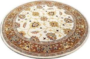 SP Handmade Oriental Vintage Round Rugs Antique Floral Rug Traditional Room Rugs - Picture 1 of 3