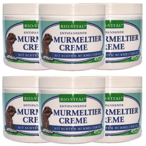 BIO-VITAL Murmeltier Creme Balsam Entspannung Murmeltieröl Salbe 250ml 6er Pack - Bild 1 von 1