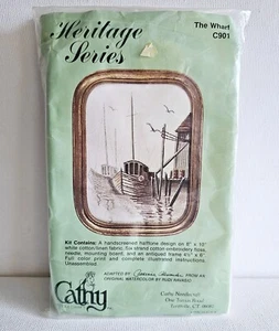 Cathy Needlecraft Kit C901 The Wharf Embroidery Heritage Series. Factory Sealed - Picture 1 of 7
