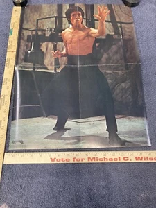 Vintage 1975 Bruce Lee Dynamite Scholastic Magazine Poster, Rare? - Picture 1 of 6