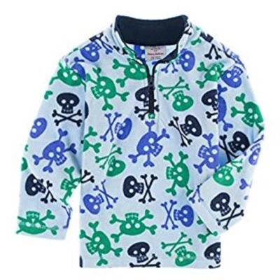 Sudadera Hanna Andersson Niños Talla 120 6 X - 7 Azul Polar Calavera Hueso Cruzado Foto 1 de 2