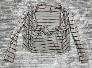 Charlotte Russe Top Womens Large Gray Longsleeve Knit Droop Front 90s - Picture 1 of 11