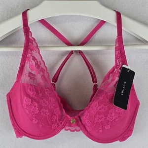 $76 Natori Bra 32C 721191 Cherry Blossom Plunge Convertible Underwire Fucshia - Picture 1 of 16