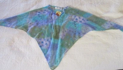 Шаль женская Sacred Threads один размер синяя/зеленая/фиолетовая полупрозрачная - Изображение 1 из 4