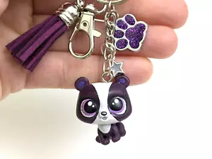 Littlest Pet Shop Schlüsselanhänger LPS Baby Panda Bär Mond Bärenjunge Mini Handarbeit - Bild 1 von 4