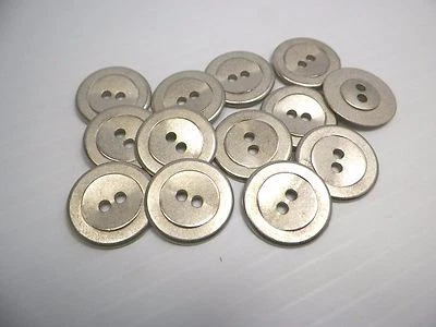 Nuevos lotes de botones de metal plateado con acabado mate tamaños 5/8, 13/16, 7/8 #S33 Foto 1 de 4