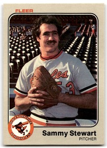 1983 Fleer Sammy Stewart Baltimore Orioles #74 NM+ Set Break