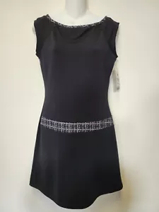 Byer Too Damen Kleid M Stretch Drop Taille Y2K Goth Grunge Academia schwarz Neu mit Etikett - Bild 1 von 10