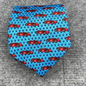 Rolex Monterey Motorsports Reunion Rare Silk Tie Vineyard Vines Blue Made in USA - Picture 1 of 5