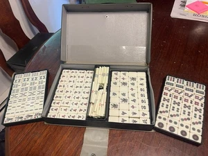 Japanese Tan Mah Jong Asian Tile Set Vintage Majong Mahjong Rare Complete - Picture 1 of 9