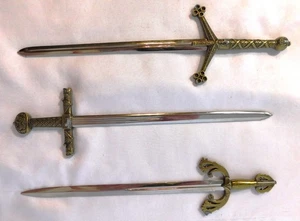 GROUP OF THREE (3) DIFFERENT MINIATURE MEDIEVAL SWORDS!! - Picture 1 of 2