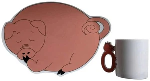 KAHLA Kinder Porzellan Essgruppe (Teller & Tasse) - Schwein - Made In Germany - Bild 1 von 2