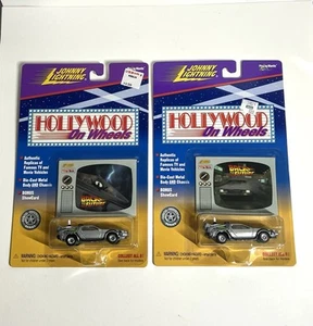 Johnny Lightning Hollywood On Wheels Back  to the Future (2) Versions NEW/READ - Picture 1 of 5