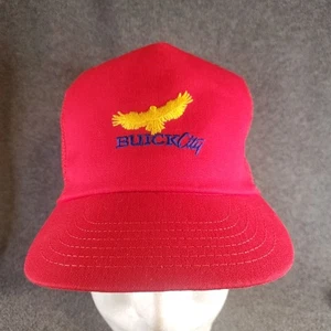 Vintage 1990s Buick City/Eagle Embroidered Logo Snapback Mesh Back Trucker Hat - Picture 1 of 16
