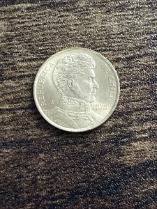 1984 Chile 1 One Peso Aluminum-Bronze Coin General Bernardo O'Higgins TB1873* - Picture 1 of 2