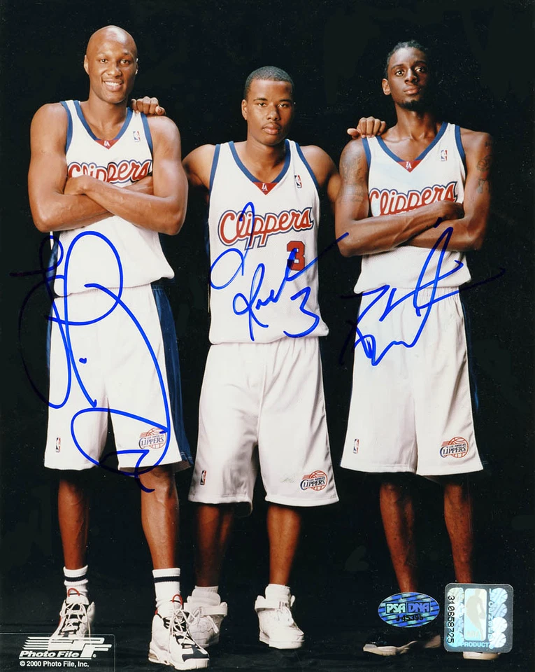 Lamar Odom Quentin Richardson Darius Miles SIGNED 8x10 Photo PSA/DNA AUTOGRAPHED - Image 1 of 1