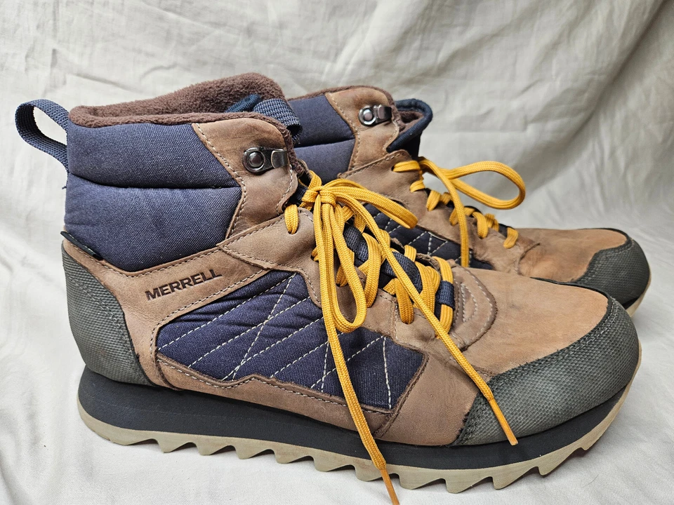 Merrell Alpine Zapatilla Mid Polar Botas Para Hombres 10.5 Impermeables Marrón Forrado de Vellón Foto 1 de 4