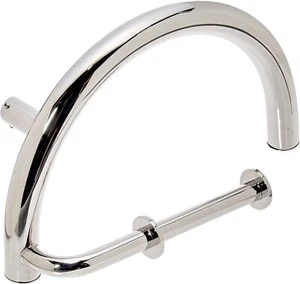 CSI Bathware Circle Grab Bar, Satin Stainless, BAR-CH13-125-PO-TP, OPENED BOX - Picture 1 of 3