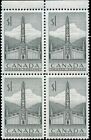 Canada Mint NH VF Block of 4 $1.00 Scott #321 1953 Totem Pole Issue Stamps 