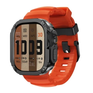 Pour Apple Watch 44/45/46/49 mm bracelet silicone souple confortable et étui de protection - Photo 1 sur 33