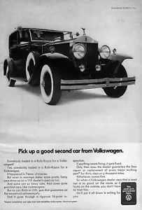 1969 Volkswagen "Traded in a Rolls Royce" Original Ad - Picture 1 of 1