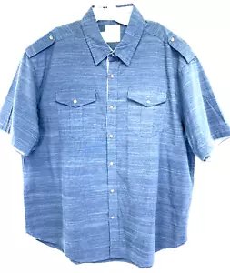 Alexander Julian Colours Mens Sz 2XL Blue Button Front Shirt (I5) NWTs - Picture 1 of 7