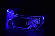 Cyberpunk LED Tron Visor Glasses Cosplay Festivals Cybergoth