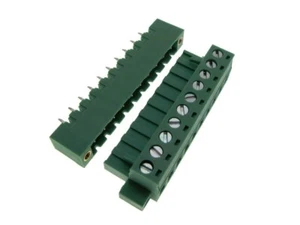 HQ 10 pin 5,08 mm morsetto vite spina blocco flangia avvolta da appendere gratuitamente - Foto 1 di 1