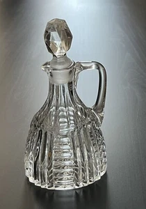 Vintage Anchor Hocking Klarglas Essig Öl Kruzifix Flasche mit Stopfen - Bild 1 von 4