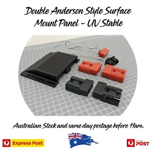 Double Twin Anderson Plug Cover Mount Kit External inc Bolts, Dust Caps - Picture 1 of 7