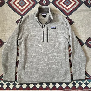 Patagonia Better Sweater Fleece Pullover Mens M Heather Brown 1/4 Zip Jacket - Picture 1 of 14
