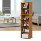 Bamboo Bookcase[ADJUSTABLE SHELVES]Multi-Purpose Storage Rack Cupboard Sideboard
