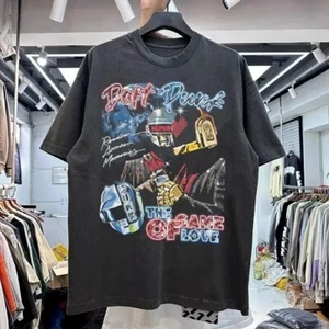 Camiseta Daft Punk Rap Hip Hop Años 90 Negra Unisex Algodón Pesado De Colección S-5XL - Imagen 1 de 3