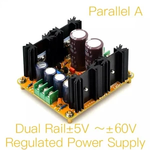 Vollständig diskretes, paralleles&geregeltes Netzteil (Dual Rail±5V~±60V)Platine - Picture 1 of 25